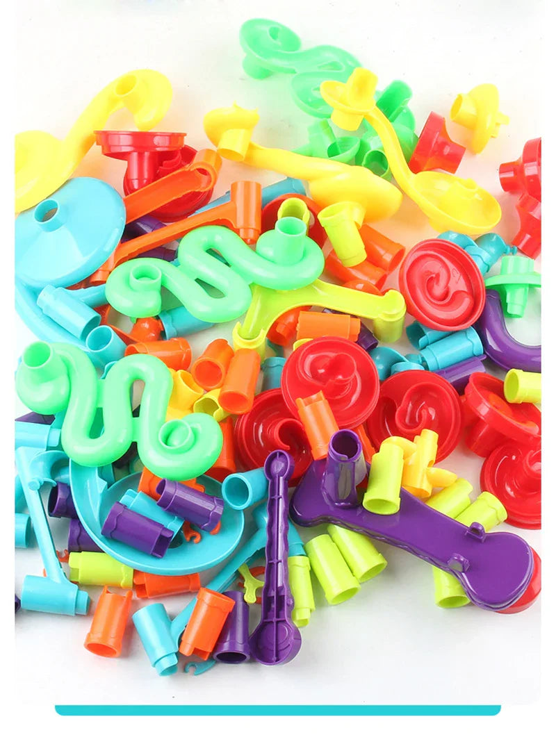 76/142pc Marble Run Race Track Building Blocks Kids