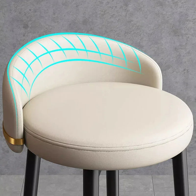 Round Kitchen Bar Chair Modern Luxury Office Reception