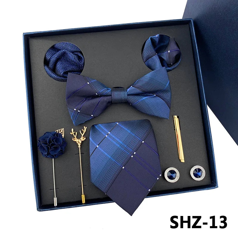 Men's Tie Set Gift Box Fashion Brand Bowtie