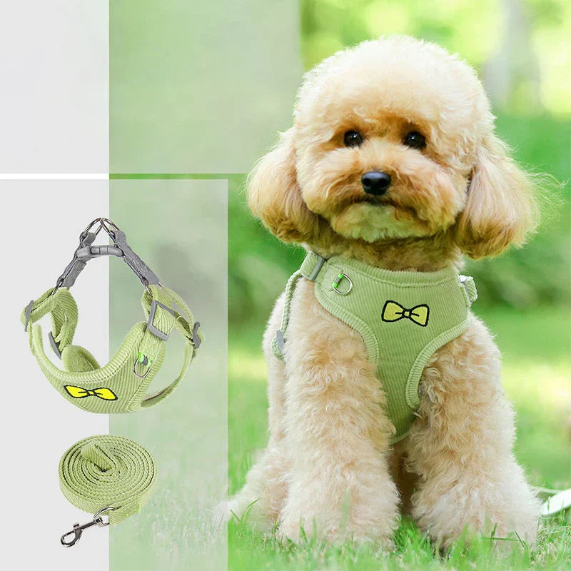 Dog Harness Dog Leash Reflective Puppy Harness Collar
