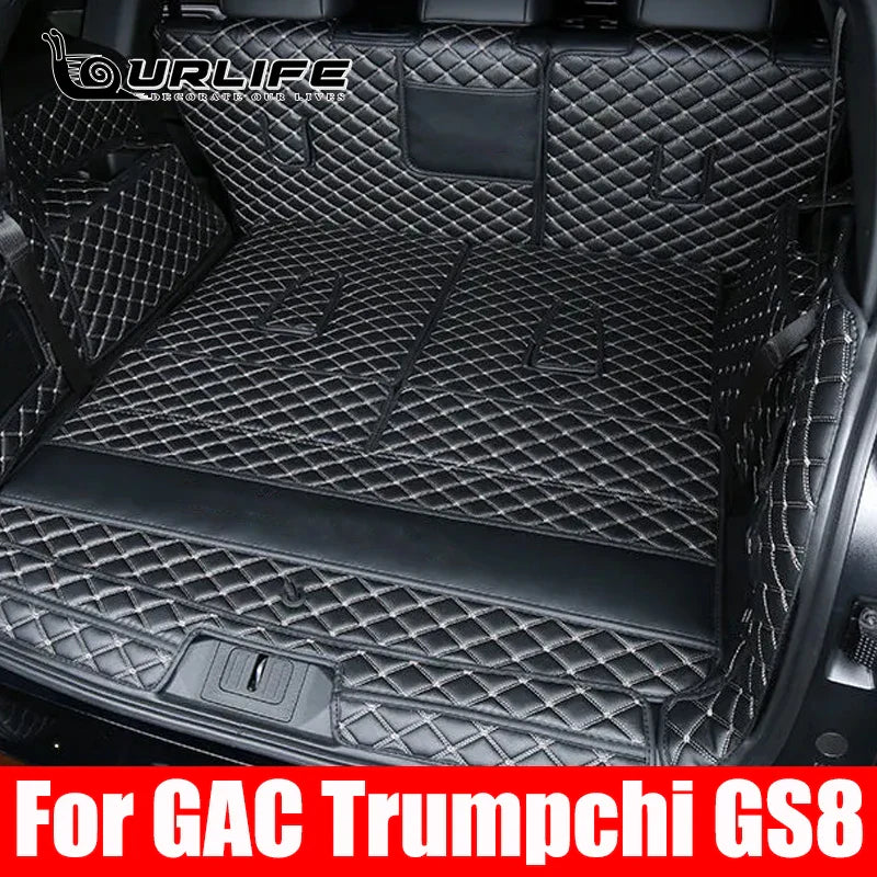 For GAC Trumpchi GS8 2021 2022 2023 2024 Accessories Car Boot Mat Rear Trunk Liner Cargo Leather Tray Protector Accessories Mats