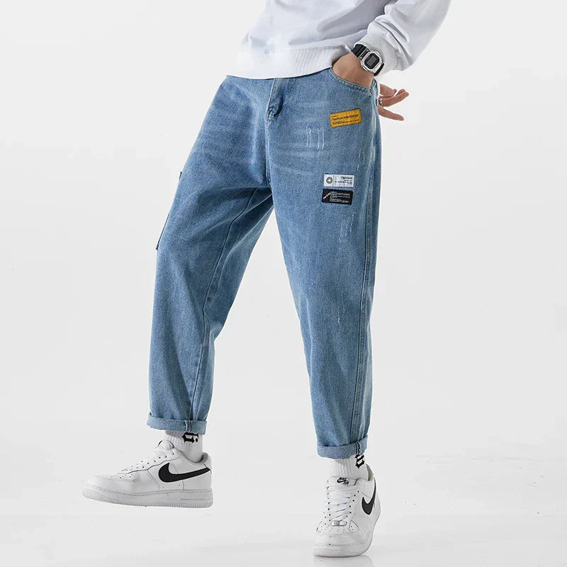 2023 New Korean Fashion Men's Jeans Classic Man