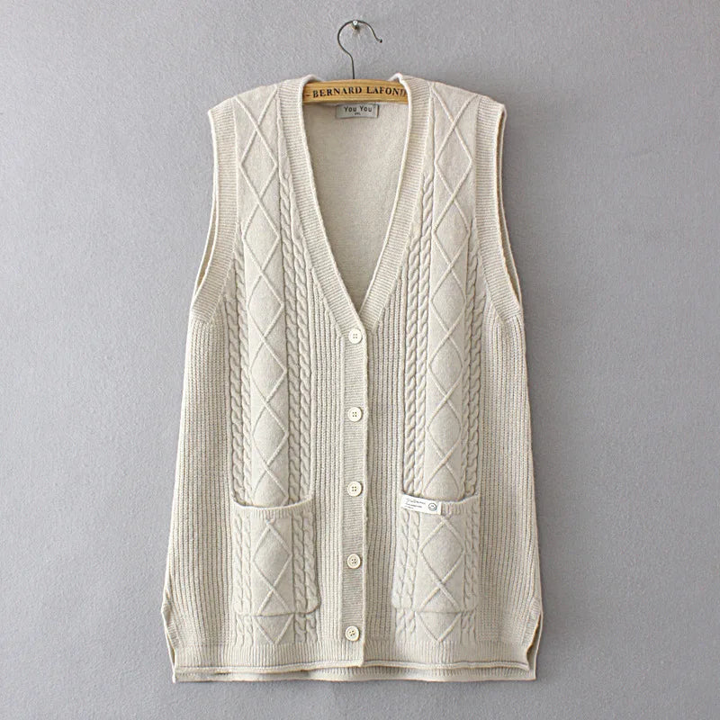 2022 Autumn Winter Plus Size Sweater Vest Women
