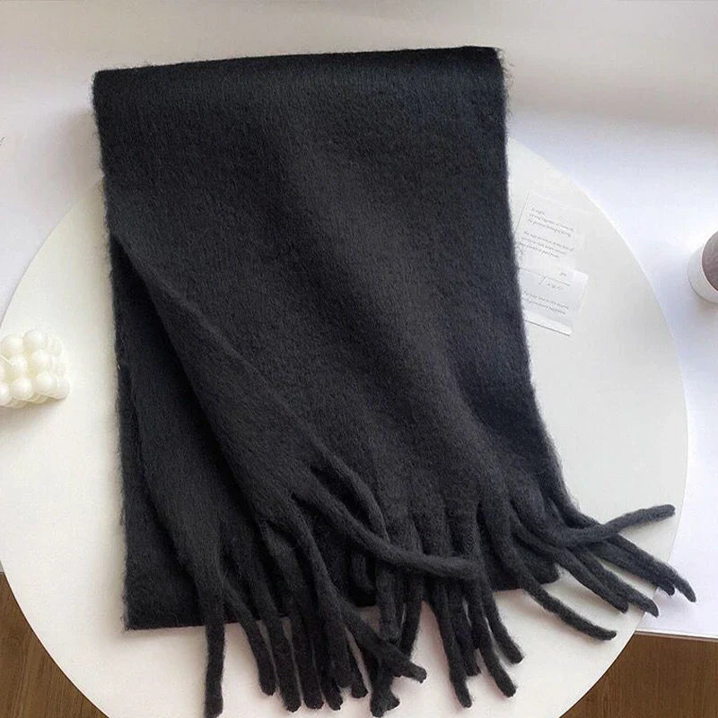 Luxury Cashmere Bright Solid Color Women Scarf Winter