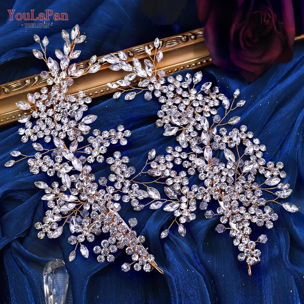 TOPQUEEN HP253 Luxury Crystal Wedding Hair Jewelry Bridal