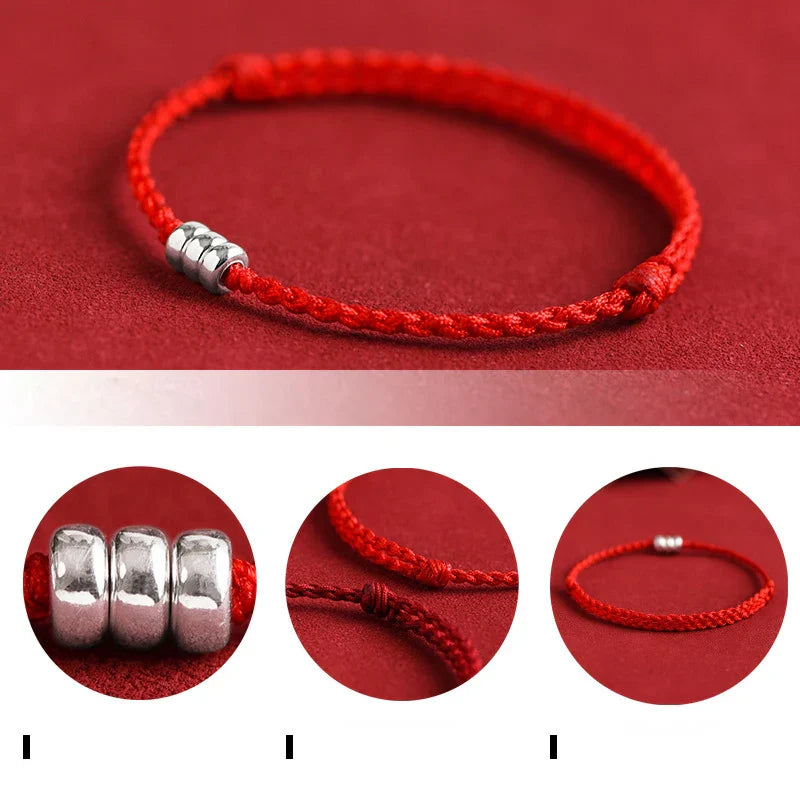 Fit 13-18cm 925 Silver Rope Bracelets Women Round