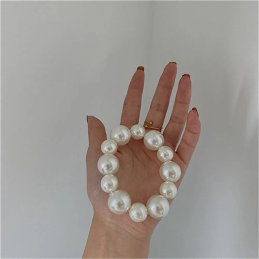 1Pc Korean Style Imitation Pearl Hair Rope High