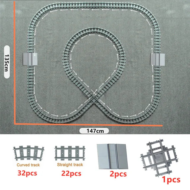City Train Tracks Forked Flexible Railway Bridge Rail