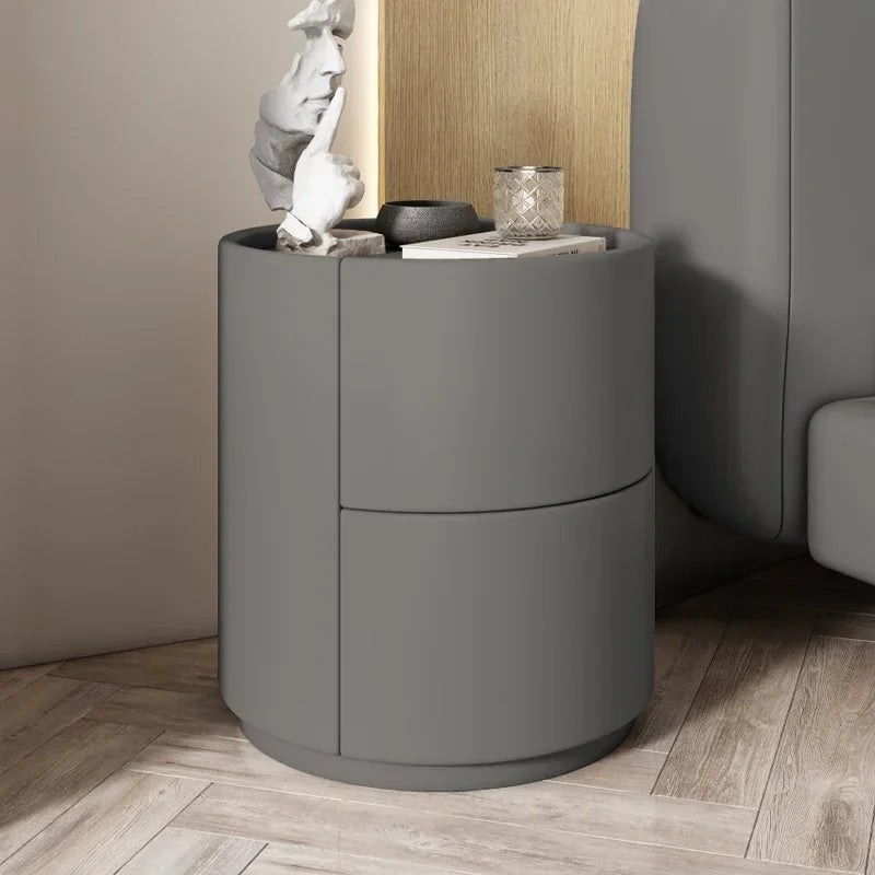 Italian Luxury Nightstands Minimalist Round Nordic Organizers Side