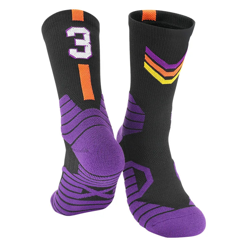 5 Pairs Men's Athletic Crew Socks Performance