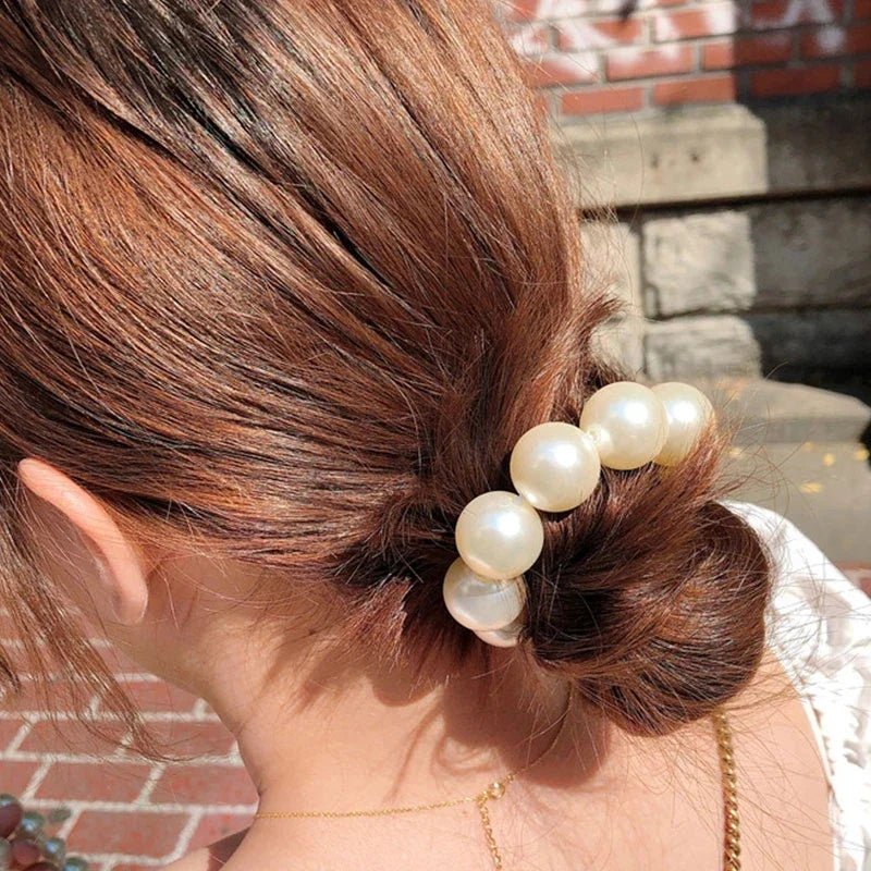 1Pc Korean Style Imitation Pearl Hair Rope High