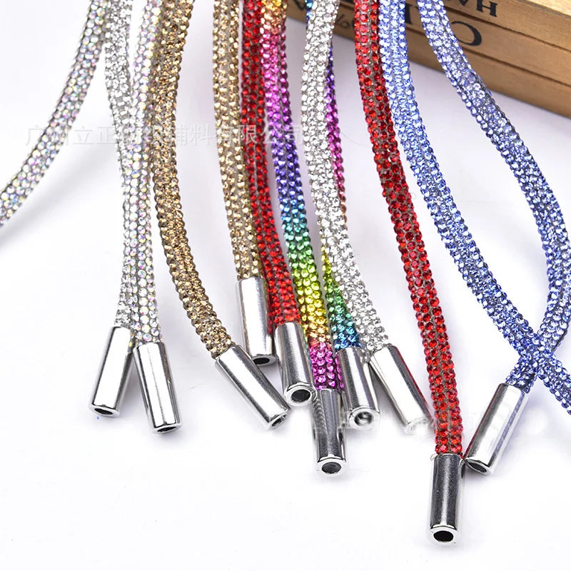 1Pcs Women Rhinestone Shoelaces Diamond Shoe Lace Sneakers