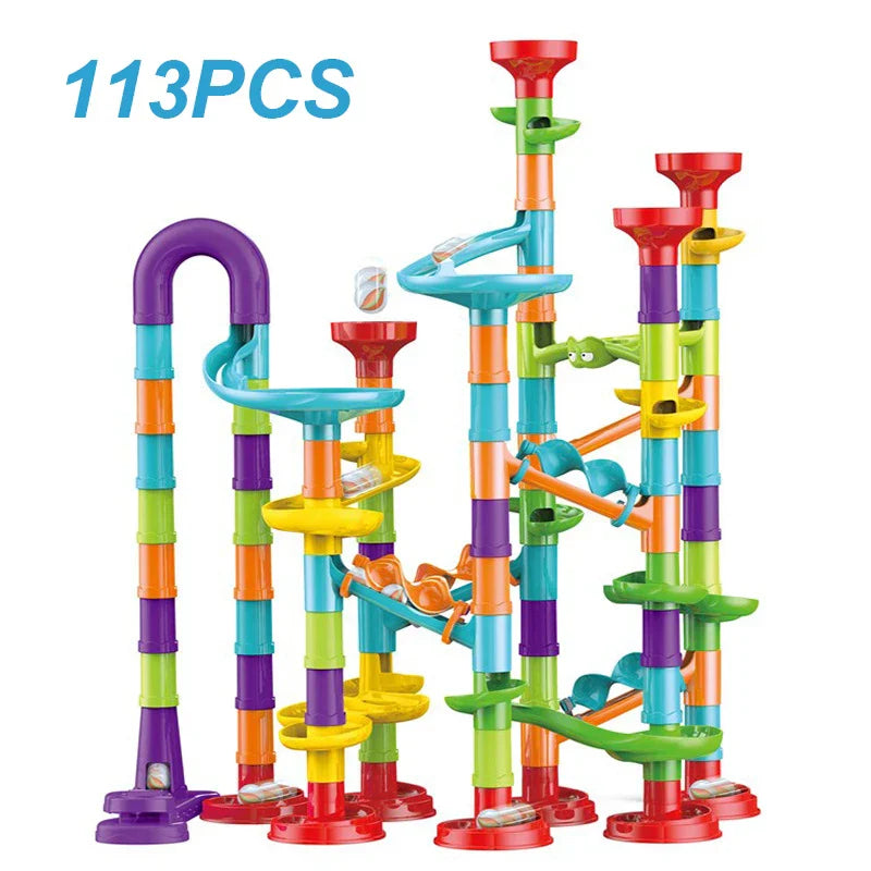 Marble Run Race Track Building Blocks Kids 3D