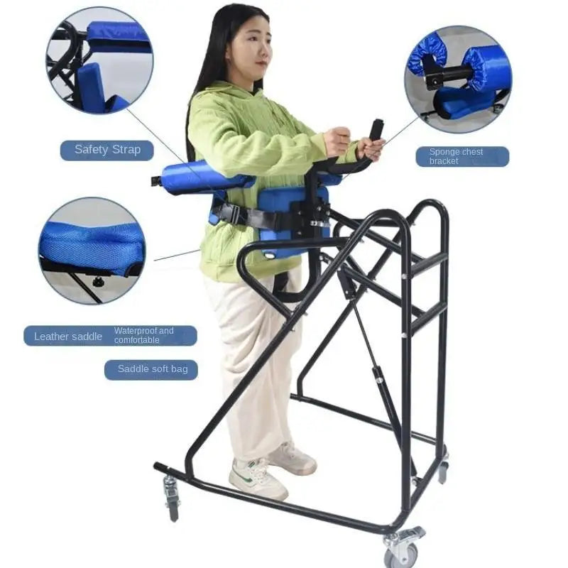 Rehabilitation Training Standing Support Walker with Wheels for