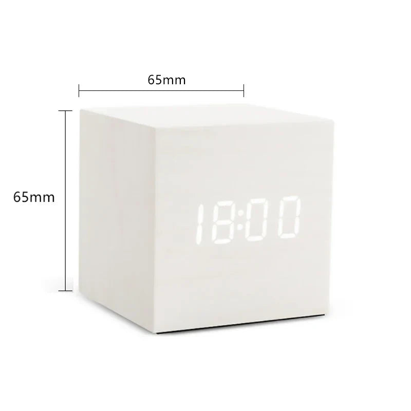 Modern Wooden Led Smart Alarm Clocks For Bedrooms