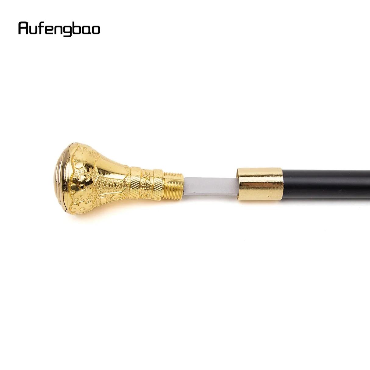 Golden Luxury Octagon Handle Walking Stick with Hidden