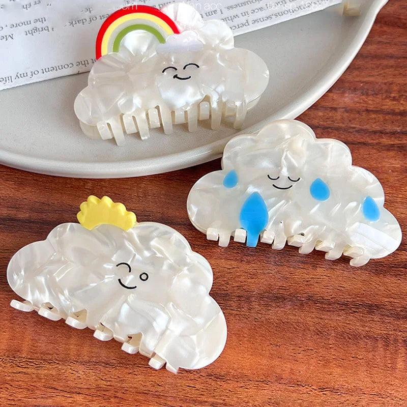 Muweordy Cute Cloud Hair Claw Acetate Claw Clip