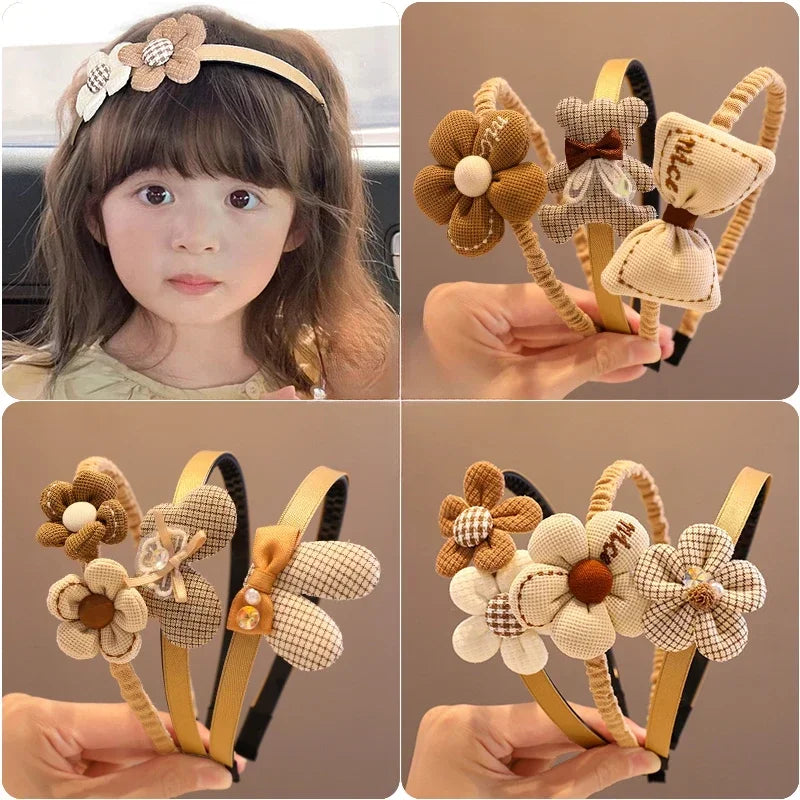 New Children Lovely Coffee Color Cartoon Heart Flower