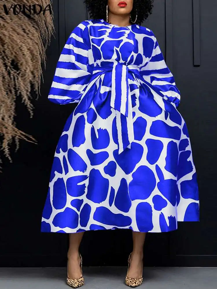 Plus Size 5XL VONDA Women Elegant Party Dress