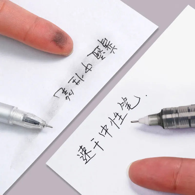 6Pcs/Set Quick-Drying 0.5mm Roller Pen High Capacity Black/Red/Blue