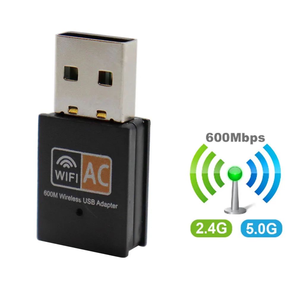 USB WiFi Adapter 600Mbps 2.4GHz 5GHz WiFi Antenna