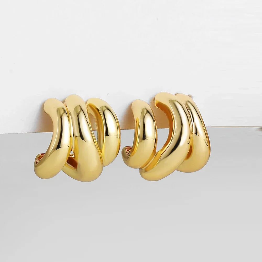 Waterdrop Chunky Hoop Earrings Dupes for Women Lightweight