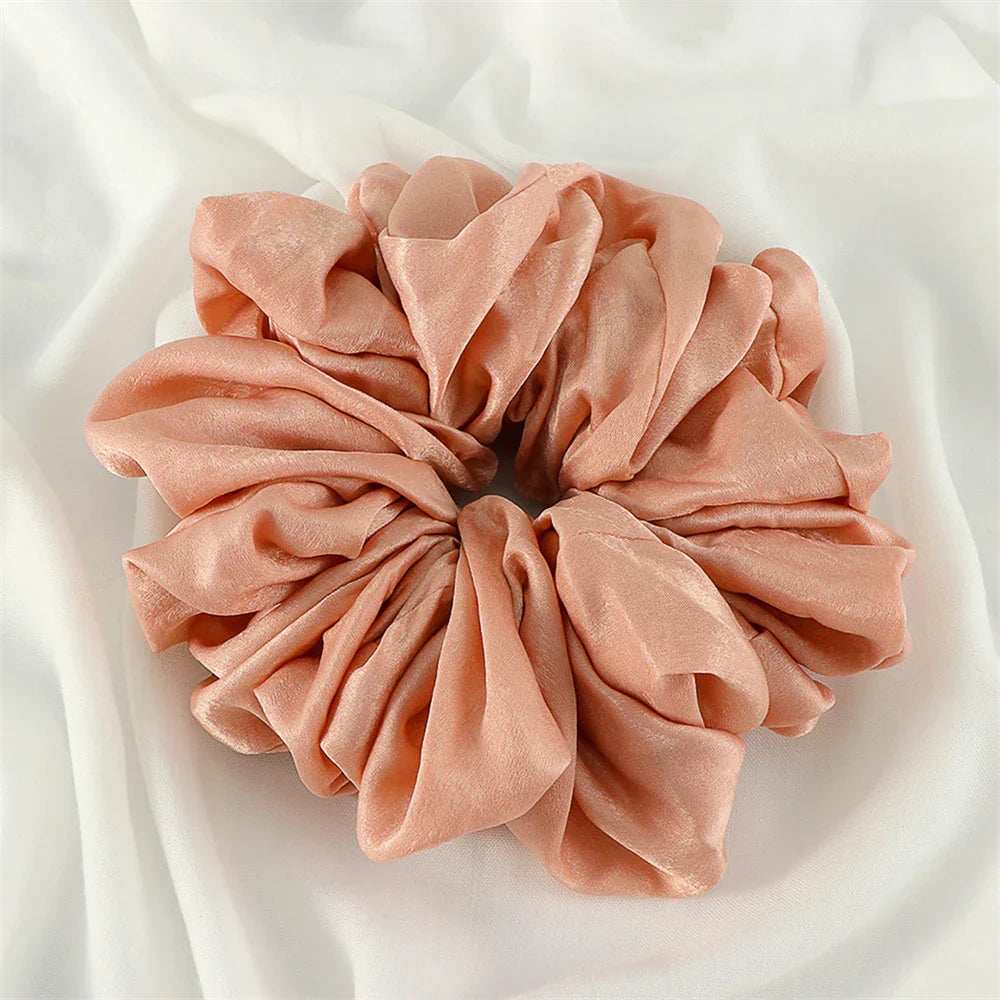 Big Size Shiny Chiffon Scrunchies for Muslim Women