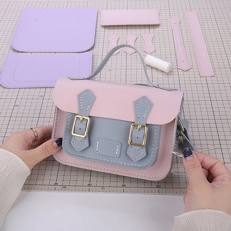 DIY Leather Cambridge Bag Handmade Sewing Women Crossbody