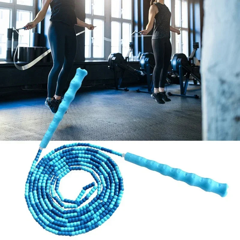 Skipping Rope Soft Beads Unknotted Long Jump Rope