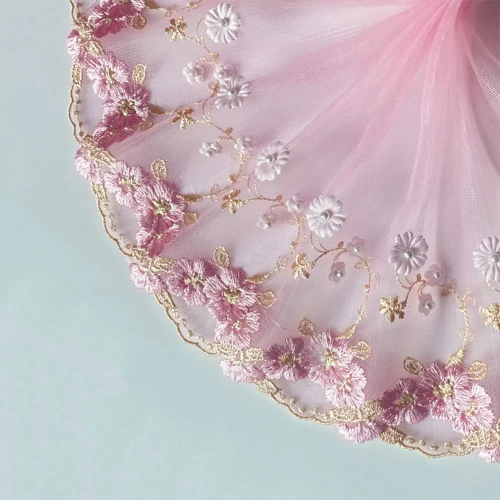 11/17.5cm Wide Mesh Tulle Beaded Embroidery Guipure Lace