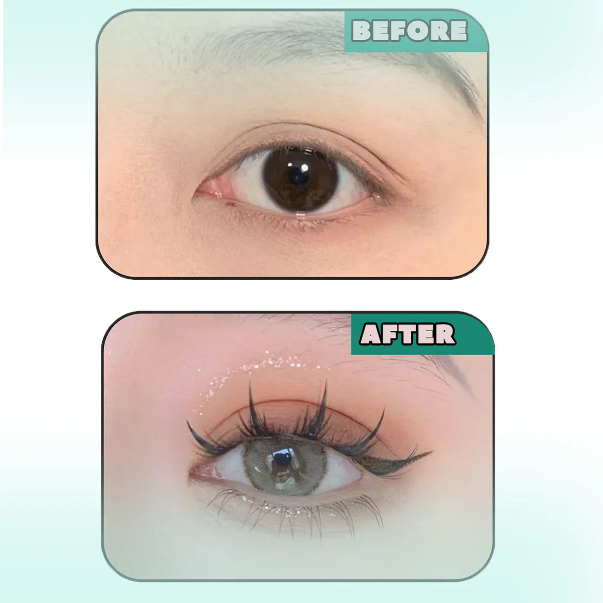 Fake Eyelashes 320 Clusters Individual Lashes Mixed Length