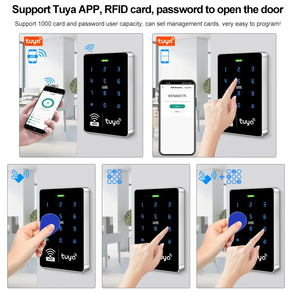 WiFi Tuya Door Access Control Keypad IP68 Waterproof