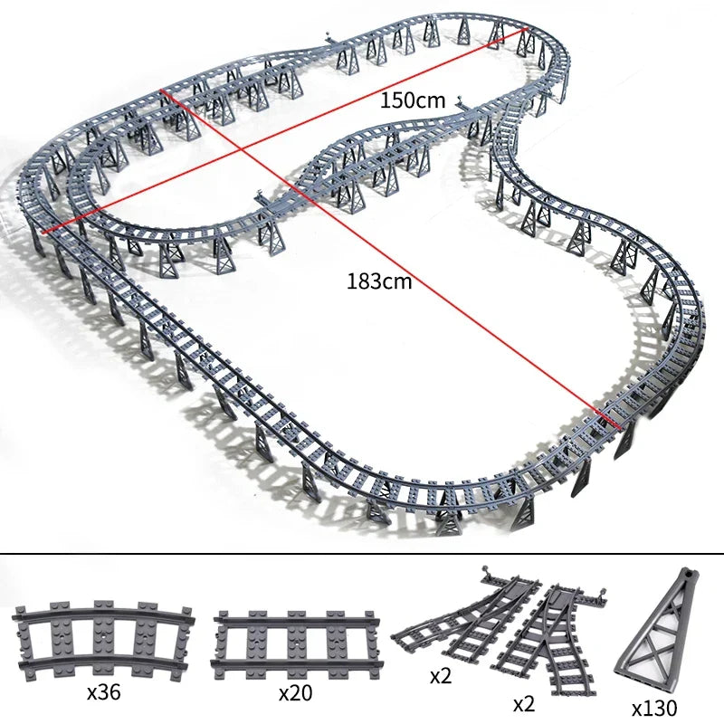 NEW City Trains Flexible Tracks Soft Straight Curved