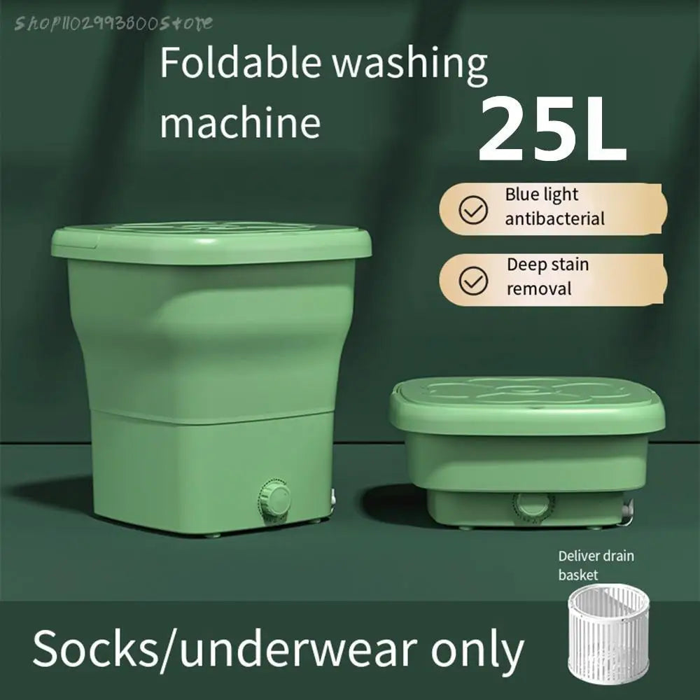 25L Folding Portable Mini Washing Machines with Spin