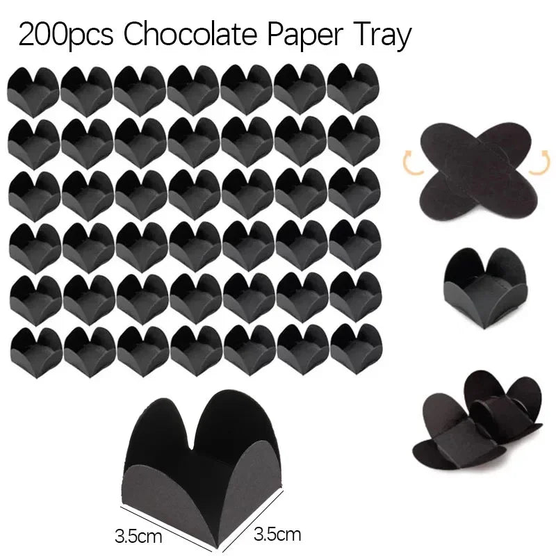 10pcs Blue Chocolate Box Packaging With Insert Dessert