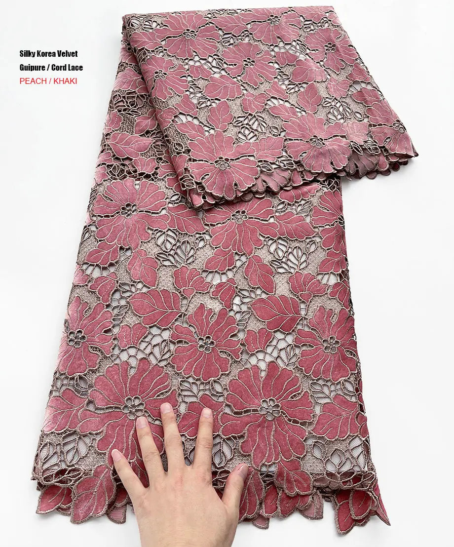 Highest Quality Original Korea Velvet Lace African Guipure