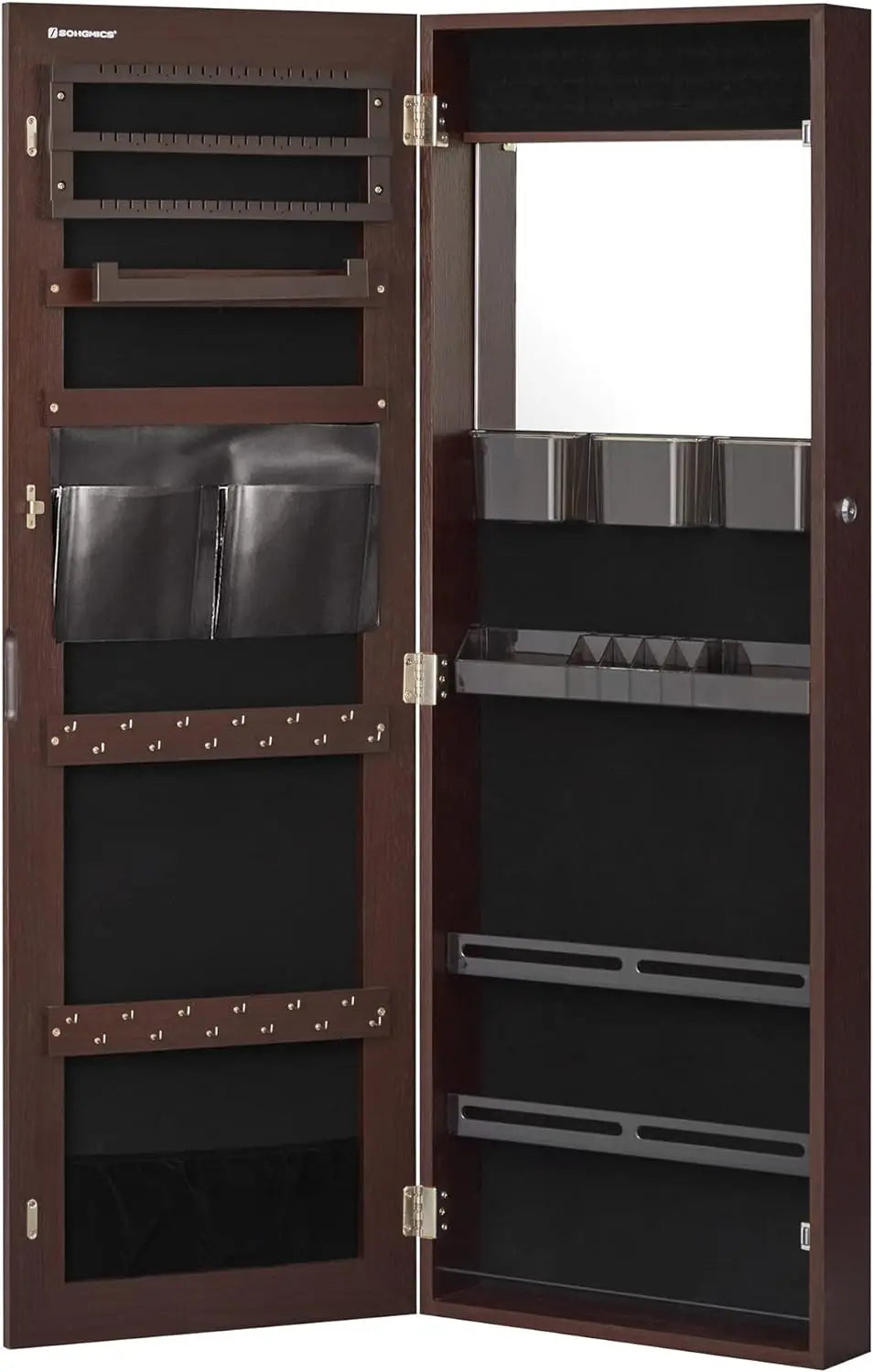 SONGMICS Jewelry Cabinet Armoire, Wall/Door Mount Storage Organizer