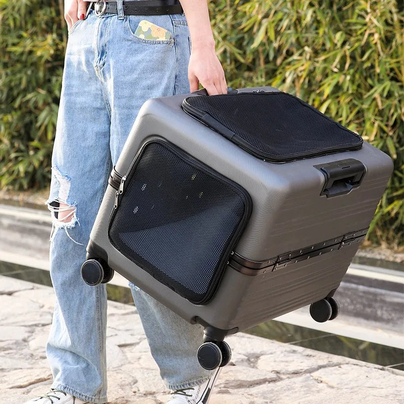Pet Trolley Bag Case Carrier for Cats Expands