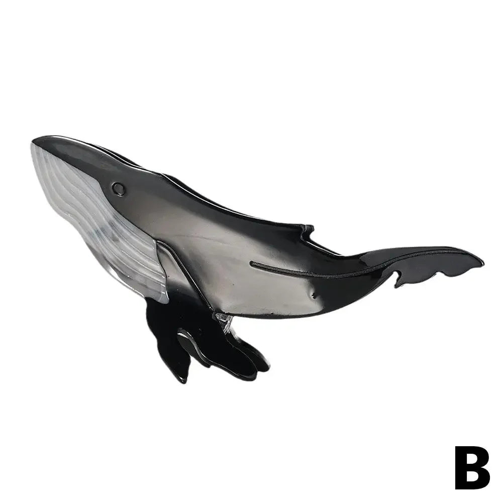 New Korean Blue Whale Hair Claw Acetate Hair