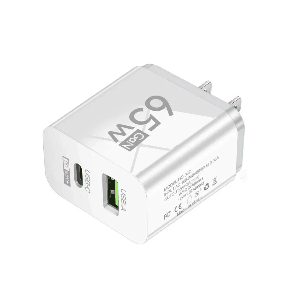 GaN 65W PD USB Type C Charger Mobile