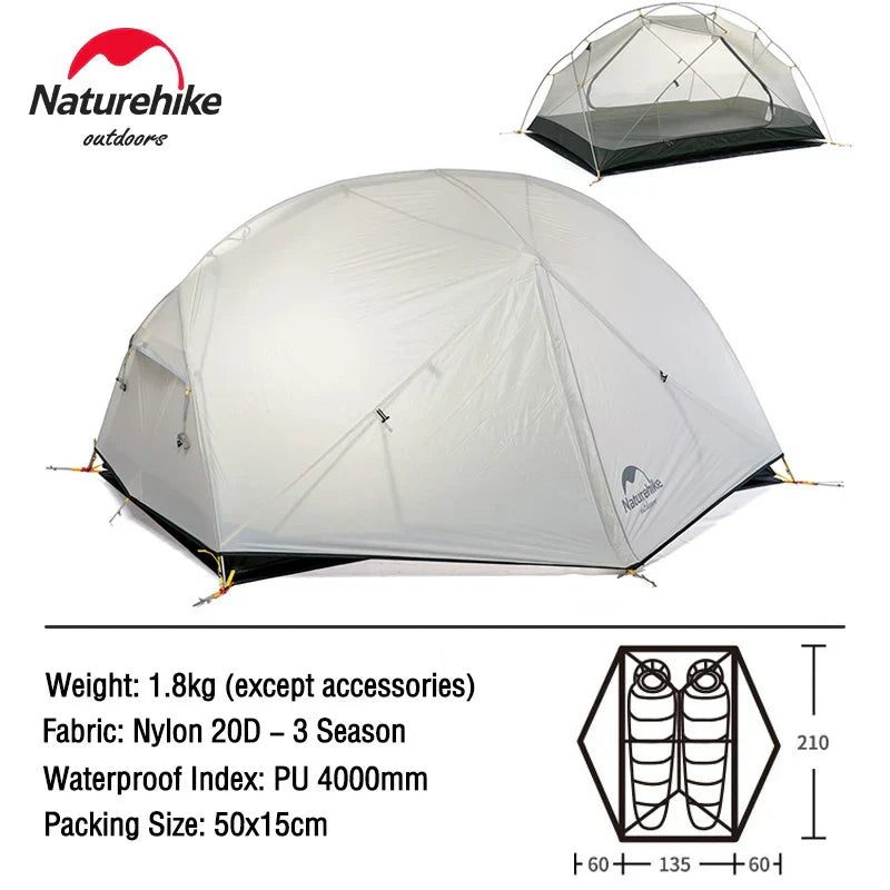 Naturehike Camping Tent 2 Person Mongar Ultralight Tent