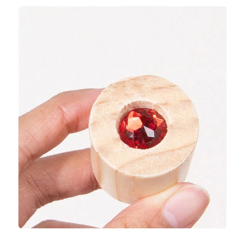 Wooden Acrylic Gems Cubes Blocks 32pcs 50pcs/set Rainbow