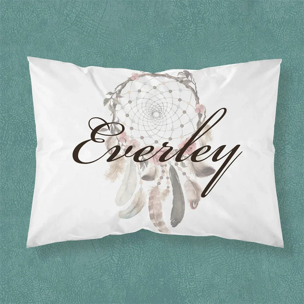 Name Personalized Baby Crib Cushion Cover Cute Bed
