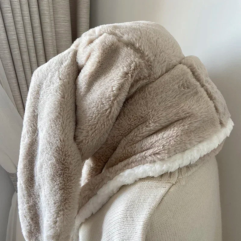 Fashion Scarf Hat Glove 3 Piece Women Plush