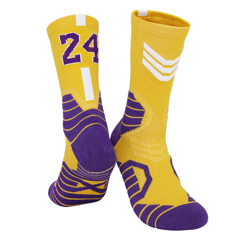 5 Pairs Men's Athletic Crew Socks Performance
