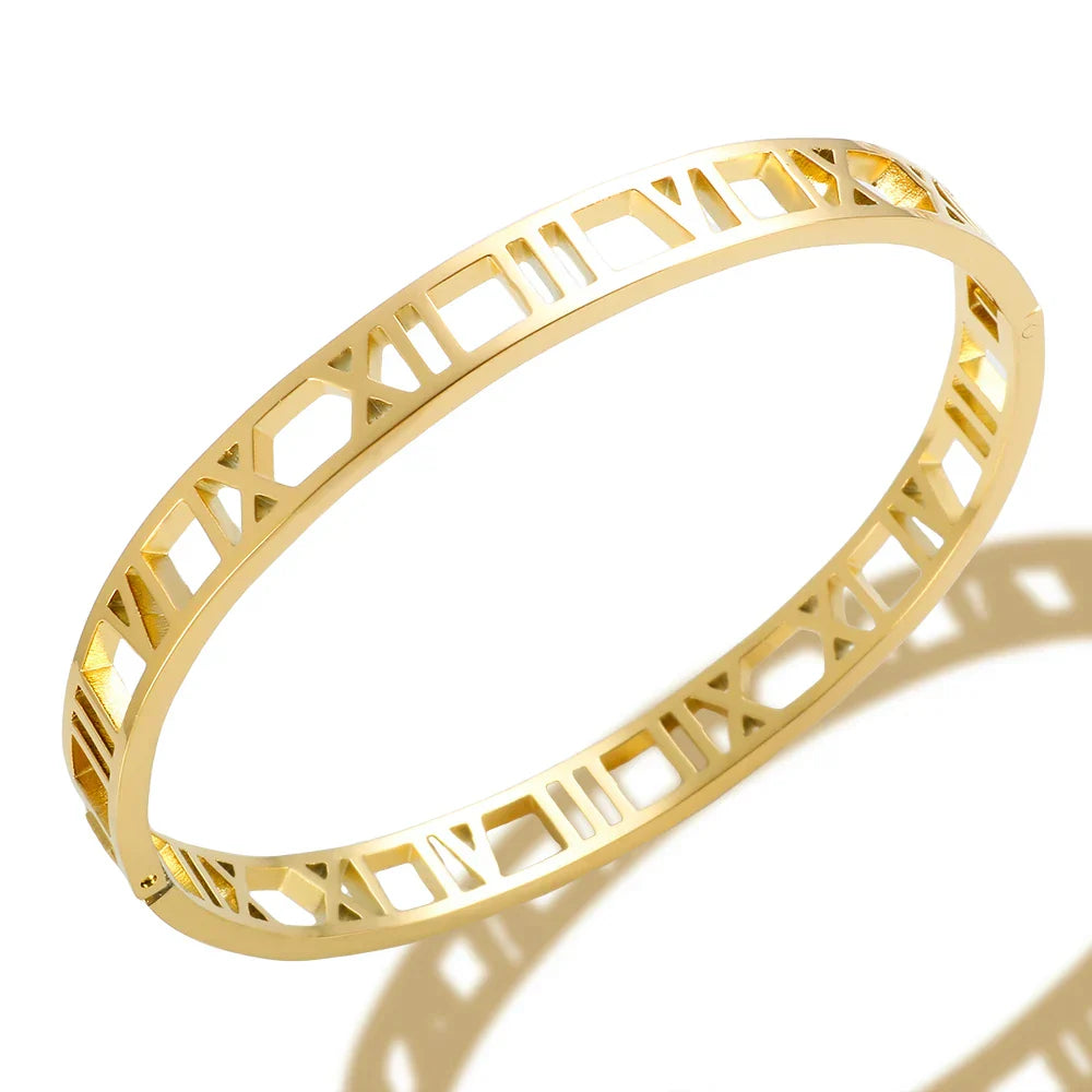 Classic Stainless Steel Open Cuff Bangles Adjustable Ball