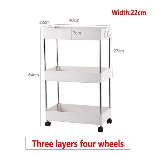 Kitchen Small Gap Storage Rack Four-story Kitchen Narrow