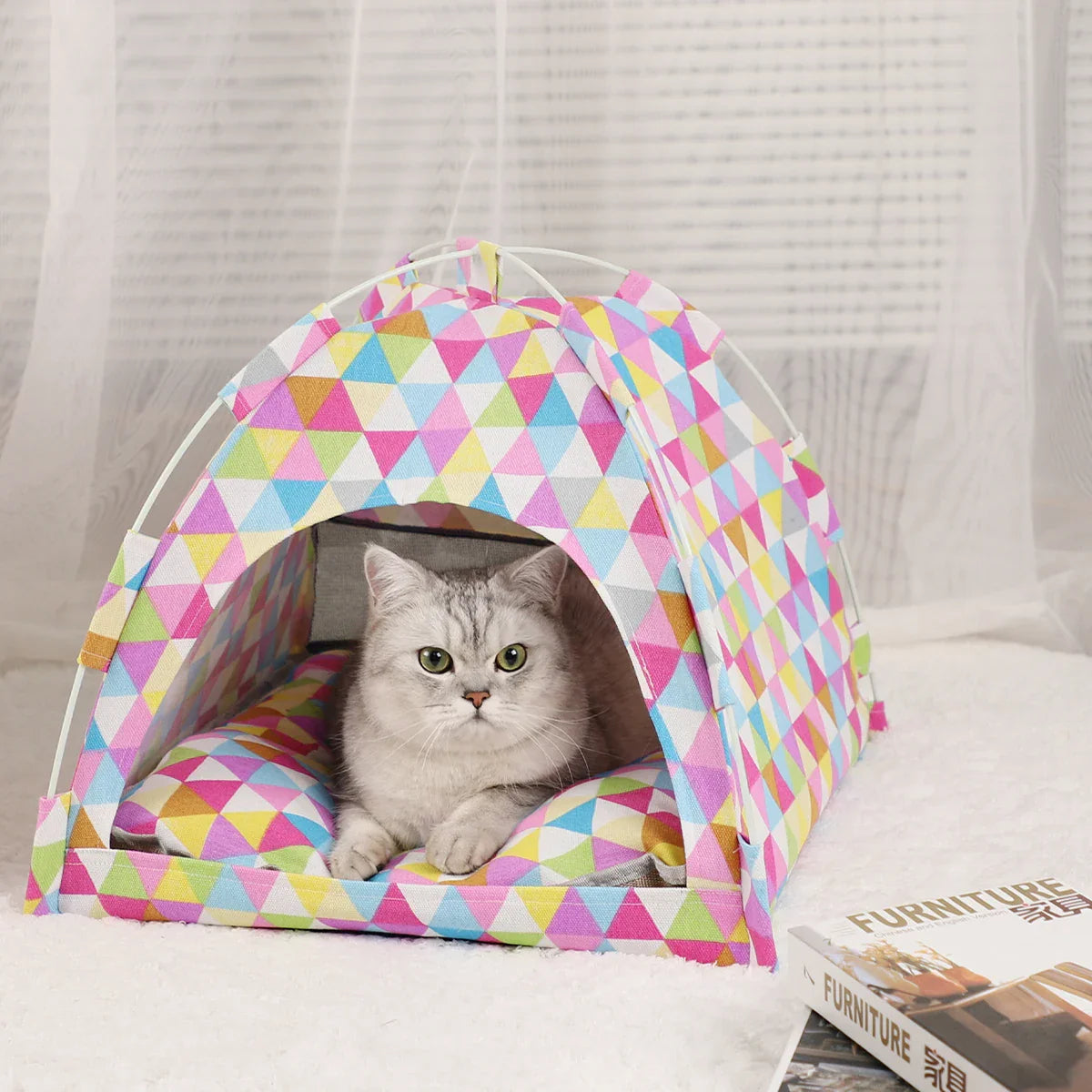 Pet Tent Bed Cats House Supplies Products Accessories