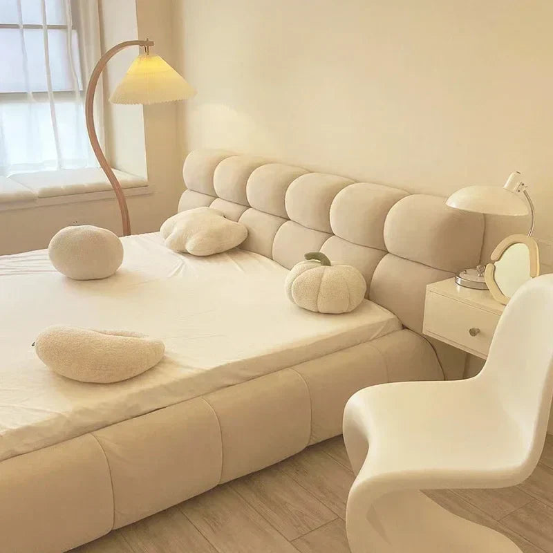 Modern Whitr Set Bed Soft Wood Small Large