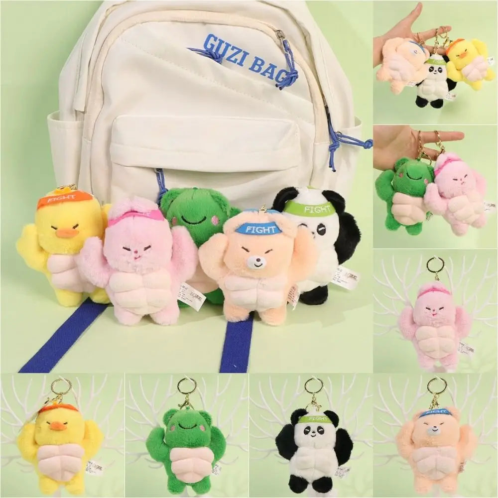 Funny Power Muscular Animal Plush Doll Hercules Cartoon